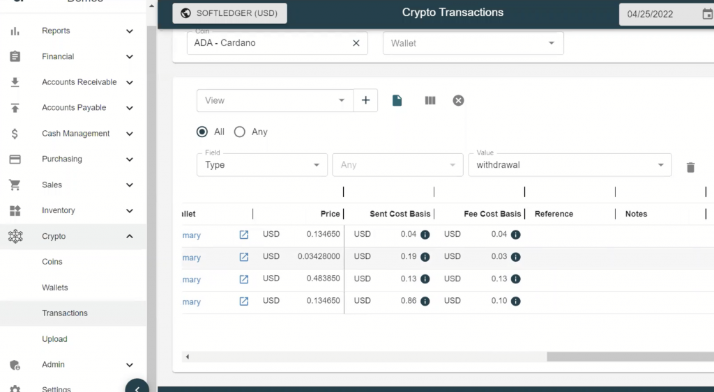 In Softledger when transactions take place, journal entries are automatically created