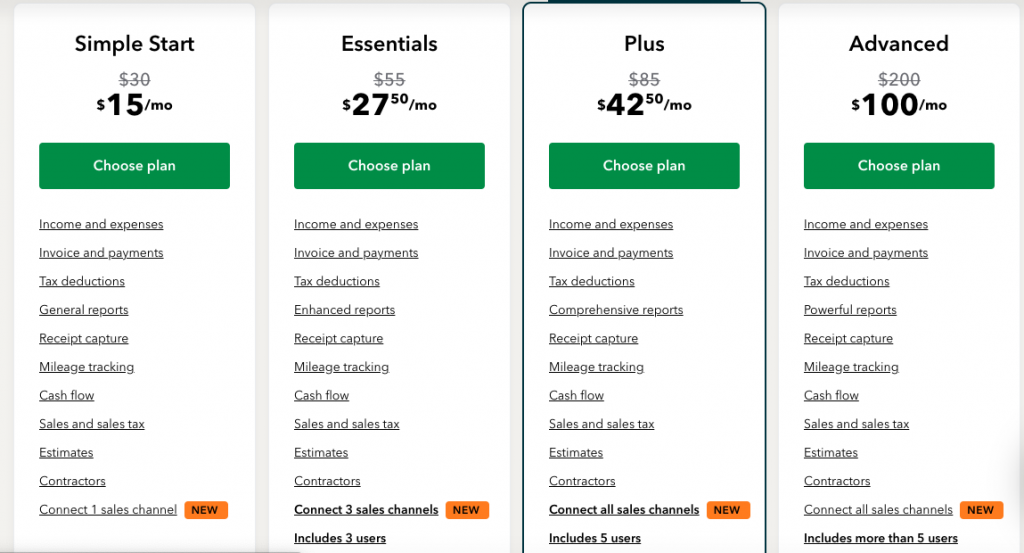 QuickBooks Pricing